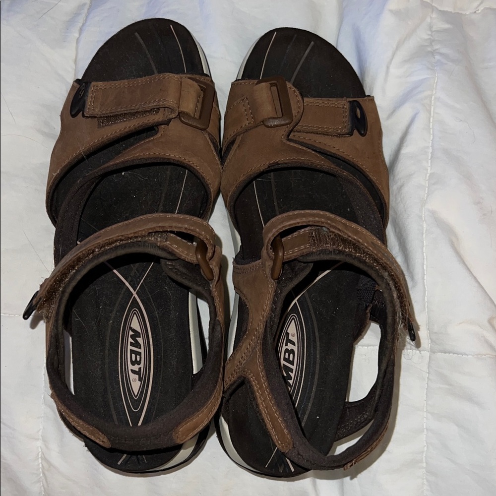 MBT Katika Dark Brown Adjustable Sandals